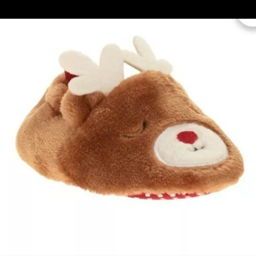 :* New baby Infant boy girl Unisex Christmas House Slippers reindeer Size 3